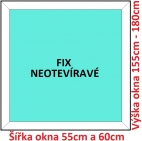 Plastov okna FIX SOFT ka 55 a 60cm x vka 155-180cm 